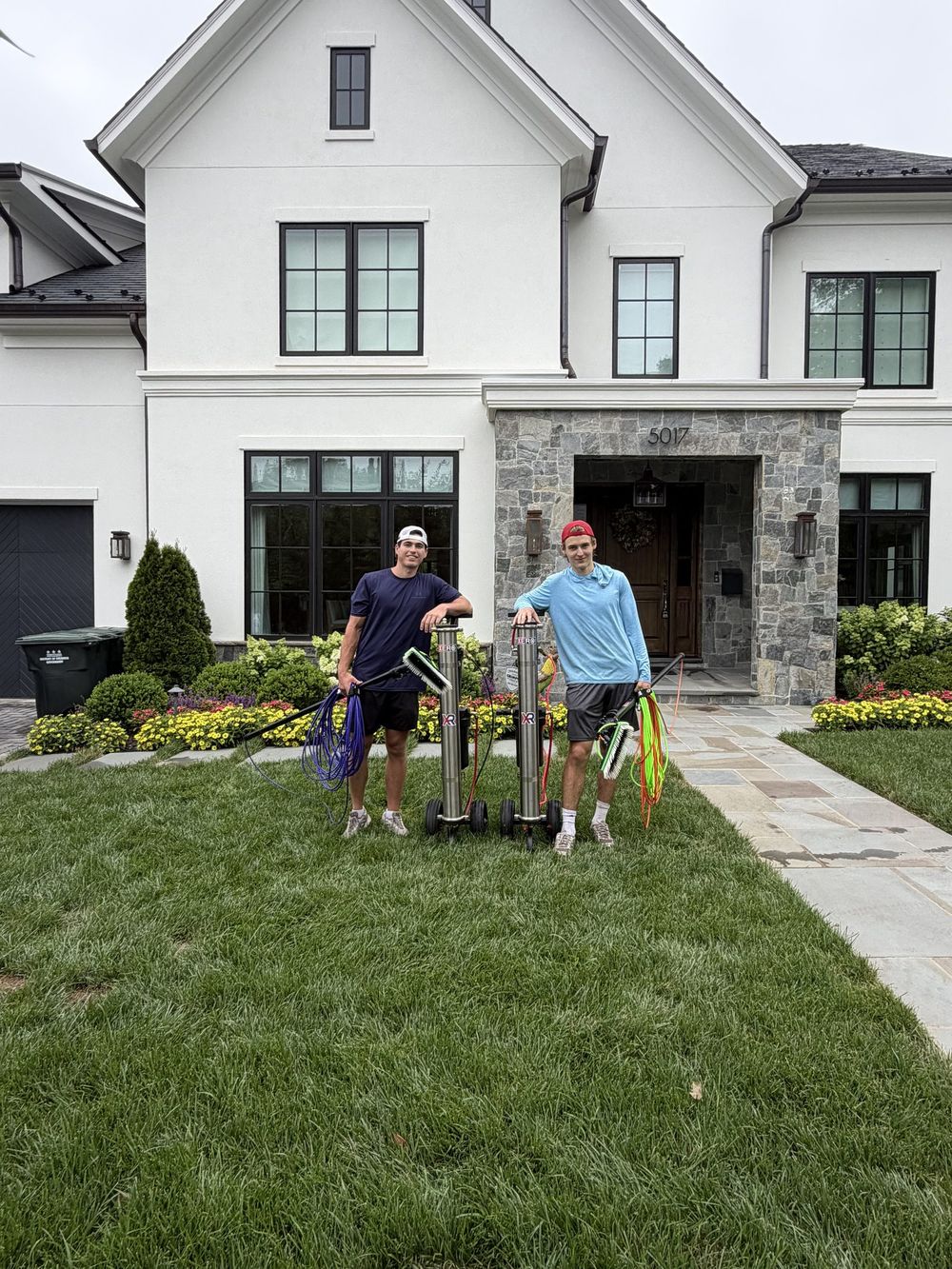 Theo and Drew, owners of TD Home Solutions window cleaning and pressure washing company in Bethesda MD